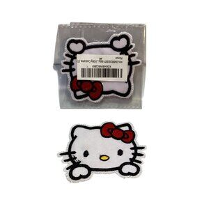 2 pcs Hello Kitty Fabric Embroidered Patches 3"X2" Iron on or Sewn On New